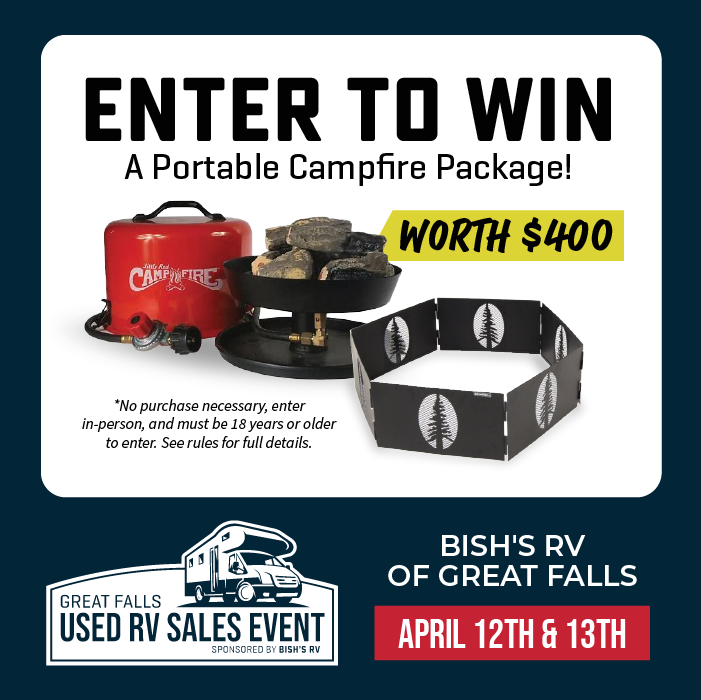 Enter To Win Prizes during the Great Falls Used RV Sales Event - April 12-13, 2024 - Bish's RV of Great Falls